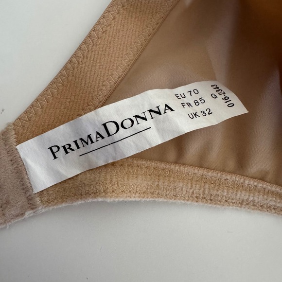 PRIMADONNA‎ Full Coverage Smooth Bra Nude Adjustable Underwire Support  32 G - Picture 7 of 8